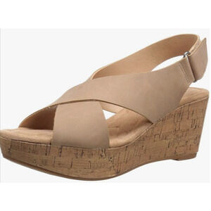 CL by Chinese Laundry Womens Dream Girl Wedge Sandal Nude Size 9